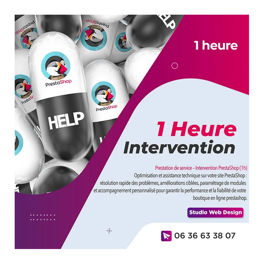 1 heure d'intervention prestashop