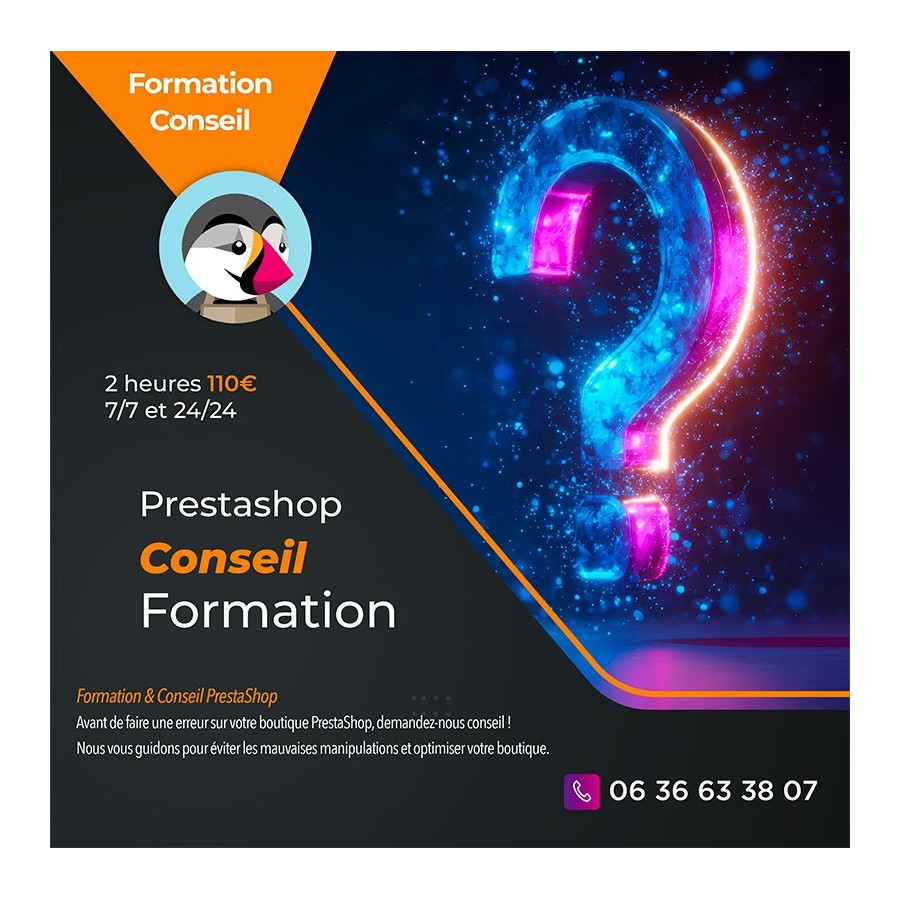 2 heures conseil assistance téléphonique prestashop
