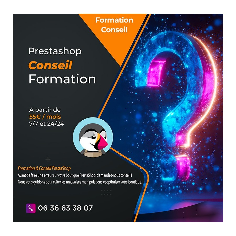 Abonnement conseil et assistance téléphonique prestashop
