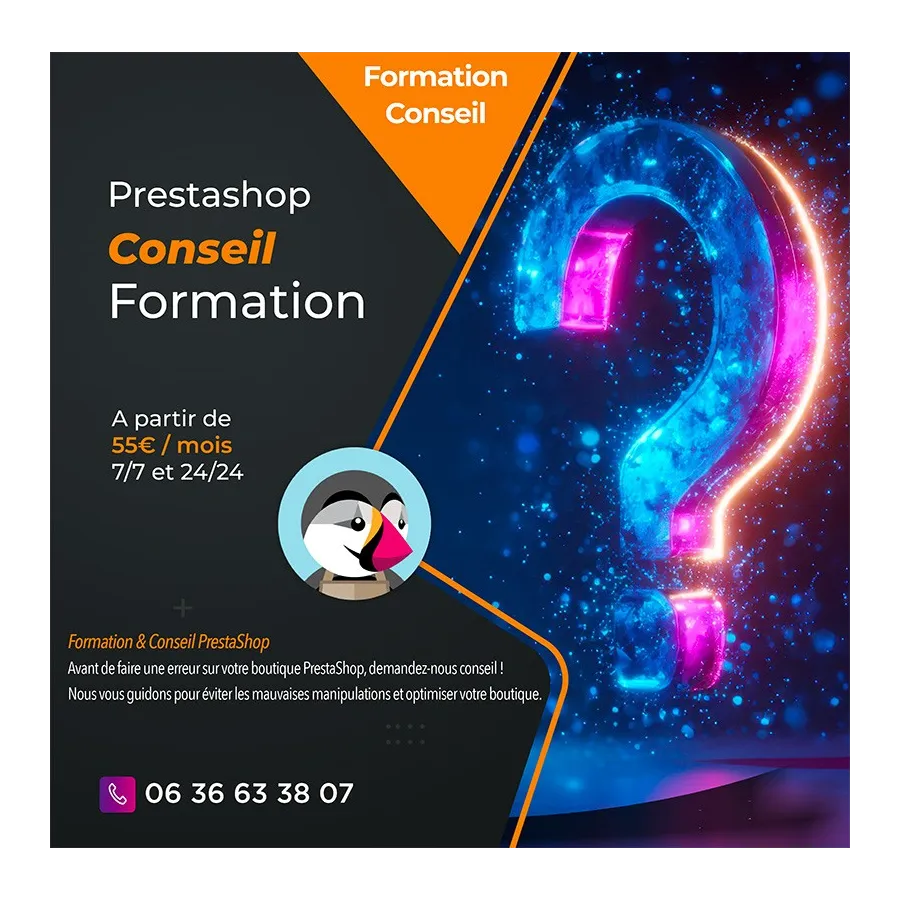 Abonnement conseil et assistance téléphonique prestashop