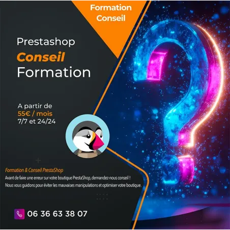 Abonnement conseil et assistance téléphonique prestashop