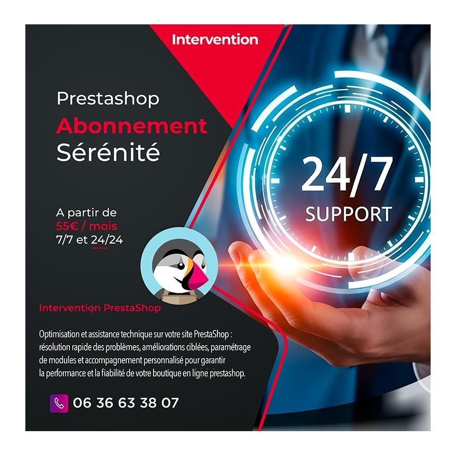 Abonnement intervention prestashop