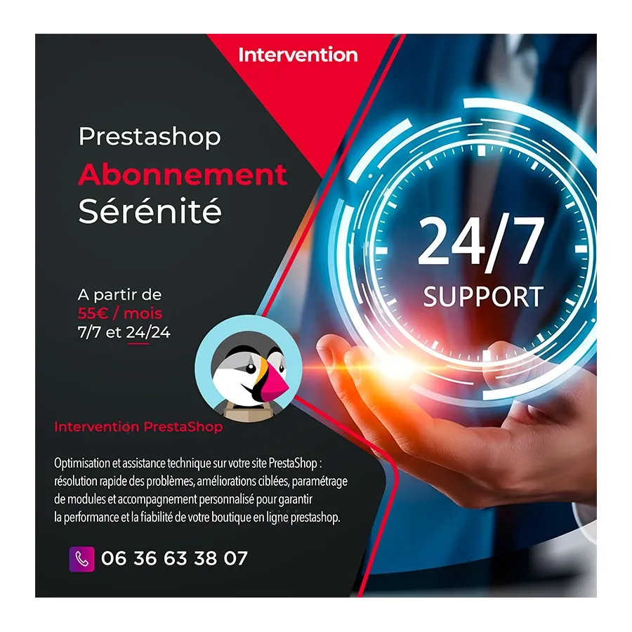 Abonnement intervention prestashop