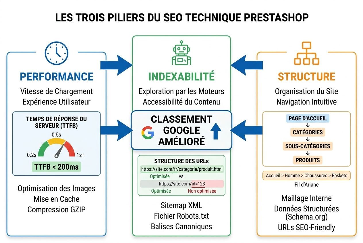 Piliers du SEO technique PrestaShop