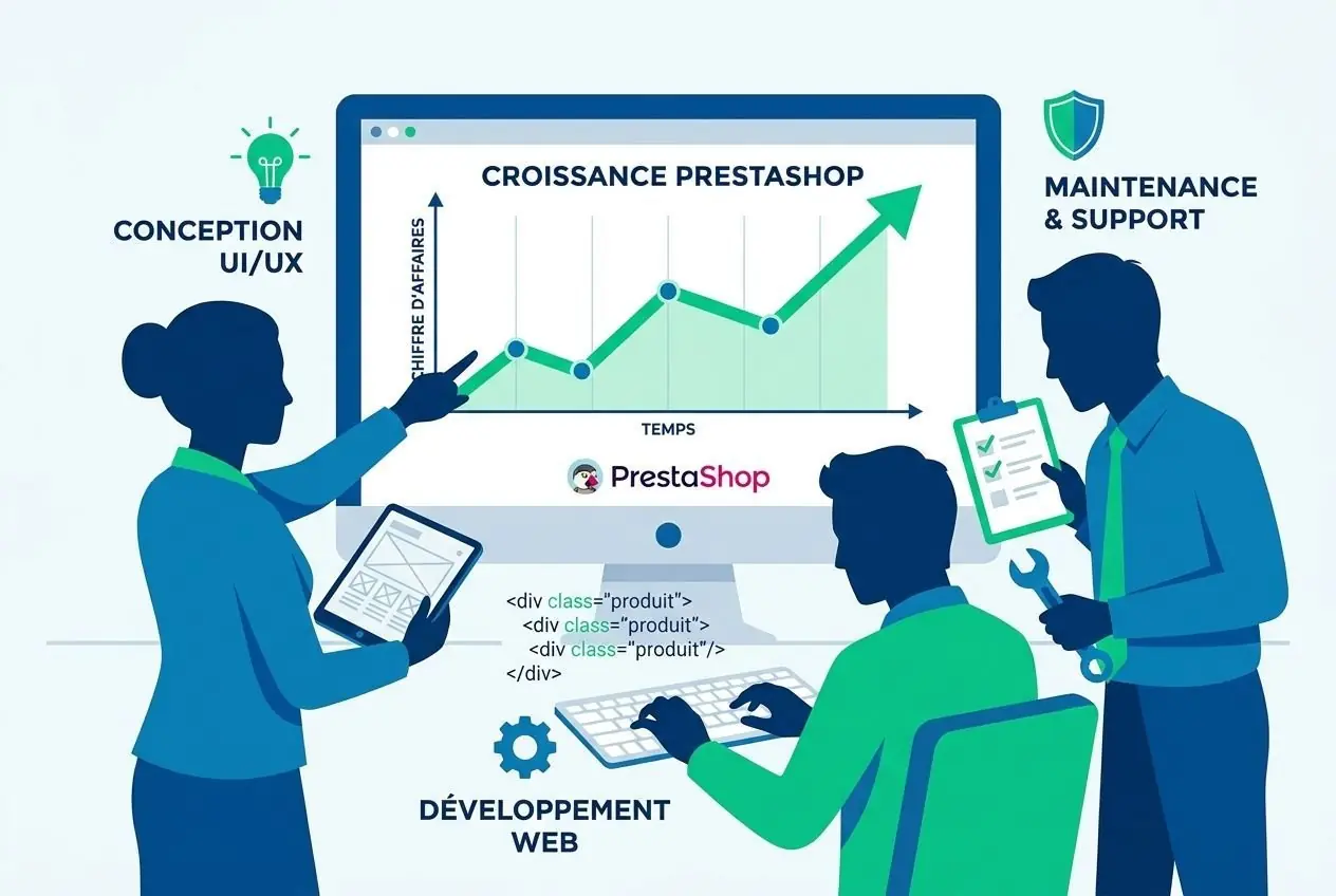 PrestaShop : prix création site, budget 2026 et coûts